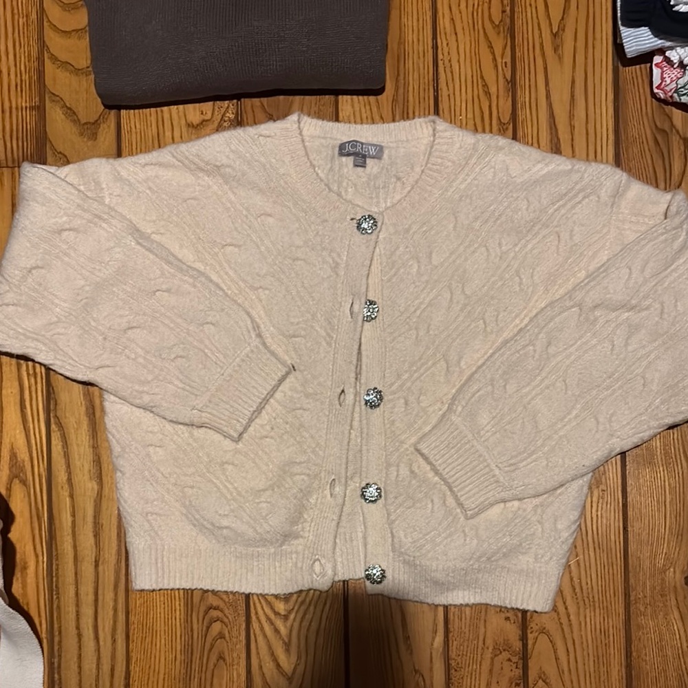 J. Crew Cream Cable Knit Sweater